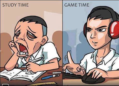 study time vs game time meme generator